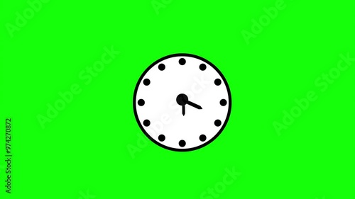 Simple And Cute Clock Animation Greenback