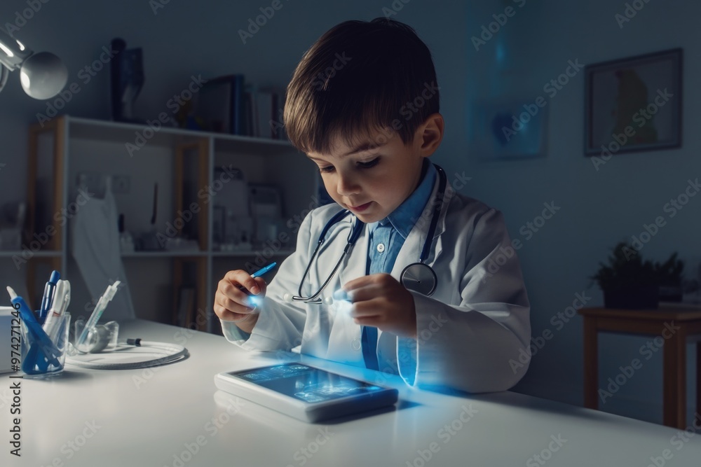 Young Pediatric Doctor Using Artificial Intelligence on Digital Tablet in Modern Clinic – Medical Technology Concept Young Pediatric Doctor Using Artificial Intelligence on Digital Tablet in Modern Clinic – Medical Technology Concept