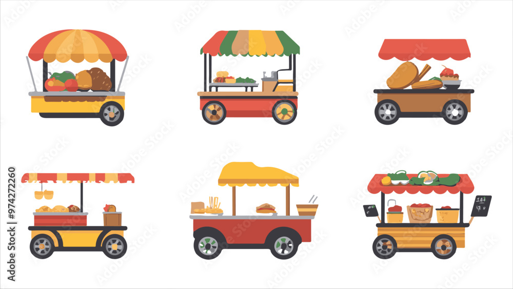 food cart icon illustration food cart vector icon food cart icon illustration food cart vector icon