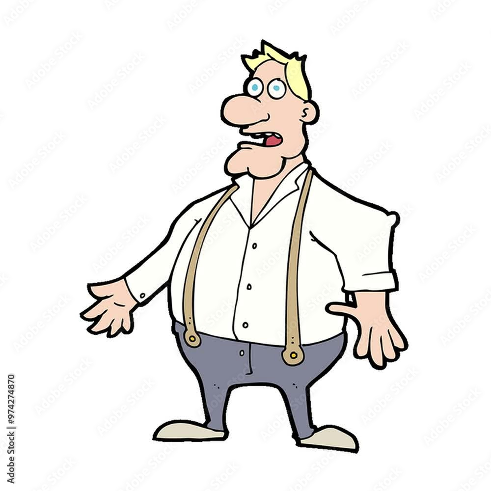 cartoon shocked man cartoon shocked man