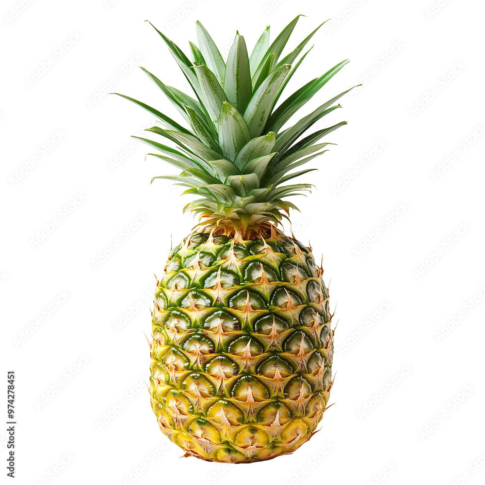 Fototapeta premium A whole pineapple isolated in transparent background