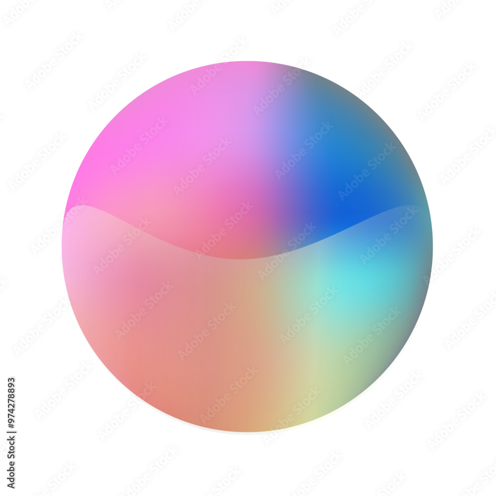 Bright multi-colored ball on a transparent background Bright multi-colored ball on a transparent background