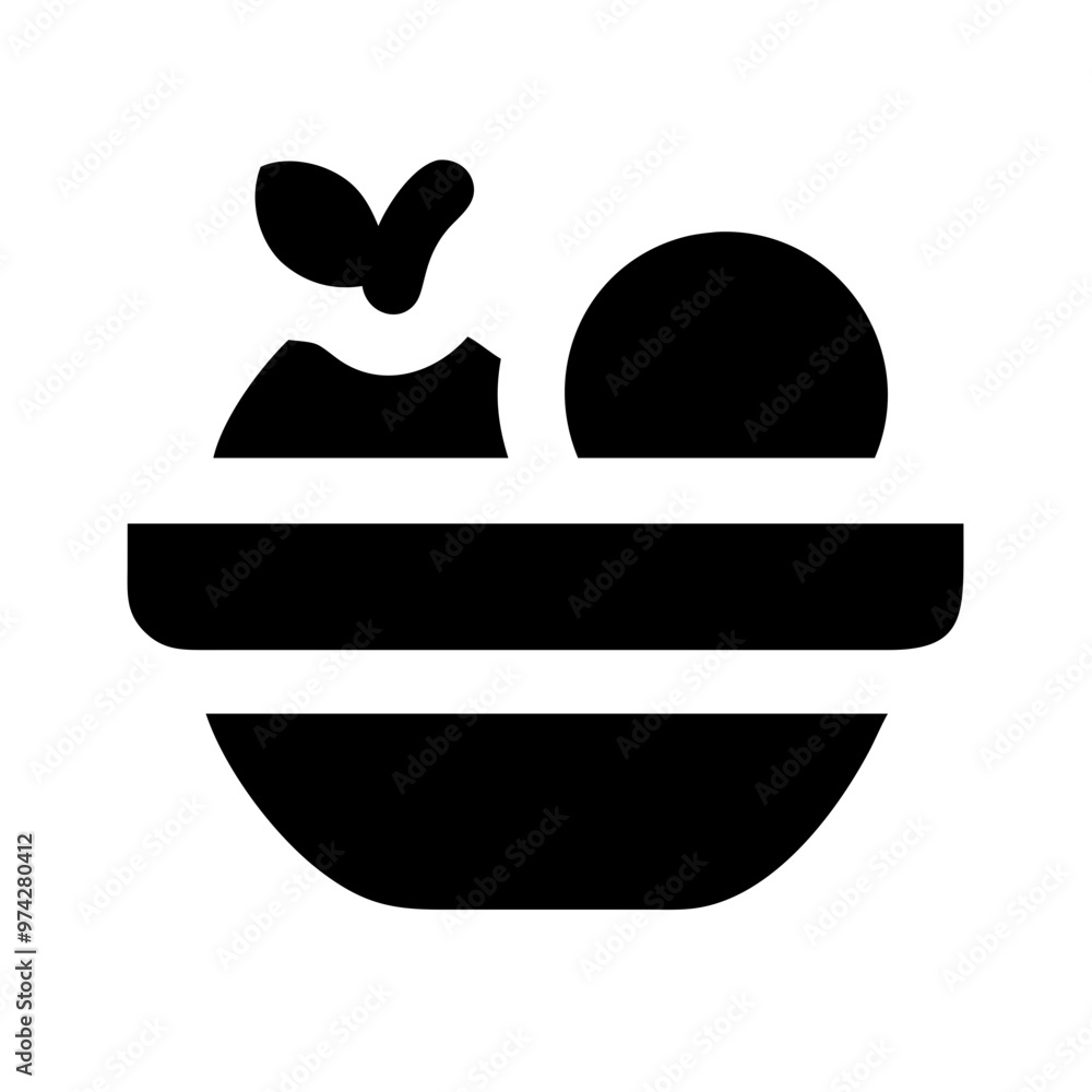 Fruit Bowl Icon Healthy Food and Nutrition Symbol Icon Fruit Bowl Icon Healthy Food and Nutrition Symbol Icon