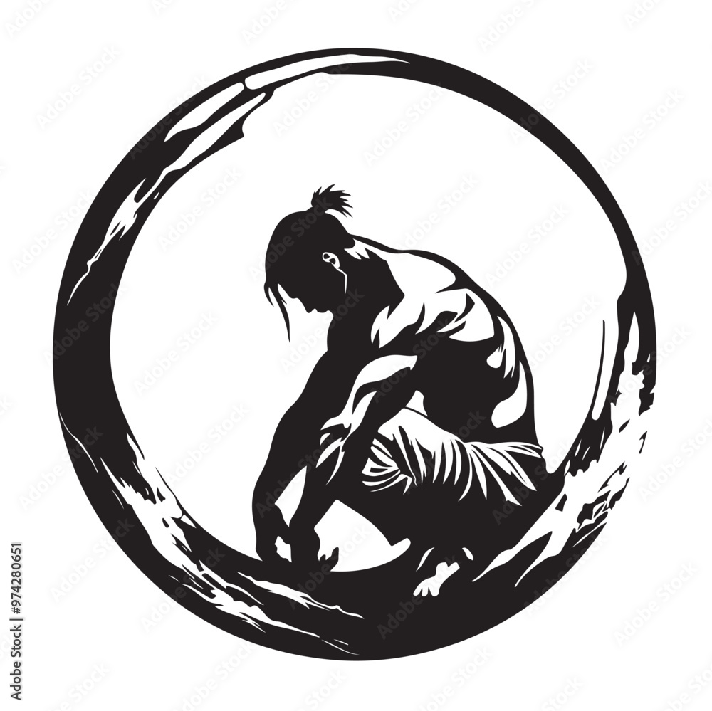 Silhouette Wrestler Vector Images. Black and white Male Wrestler isolated on white background Silhouette Wrestler Vector Images. Black and white Male Wrestler isolated on white background