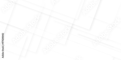 Vector abstract triangle paper wave technology smooth carve blank white gradient square line minimal creative concept banner web background.