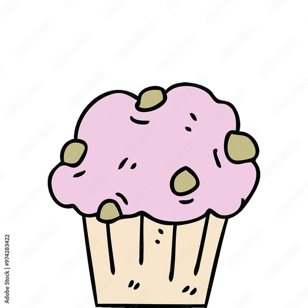 hand drawn quirky cartoon chocolate cake hand drawn quirky cartoon chocolate cake