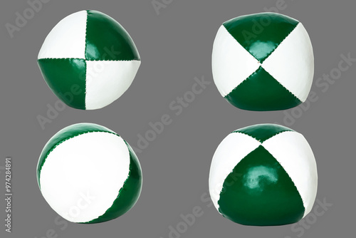4 juggling balls, isolated
