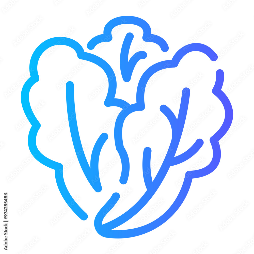 lettuce Line Gradient Icon lettuce Line Gradient Icon