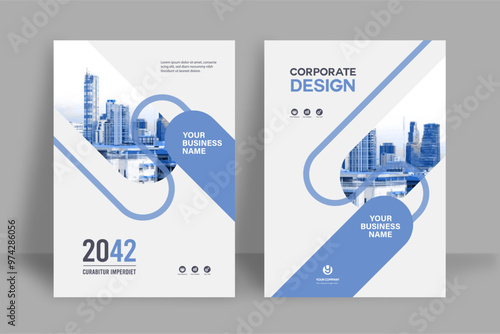 City Background Business Book Cover Design Template