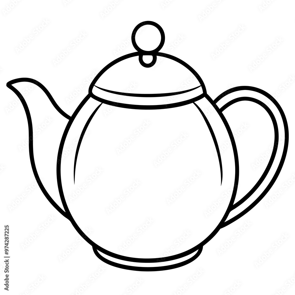 teapot outline coloring book page line art drawing teapot outline coloring book page line art drawing