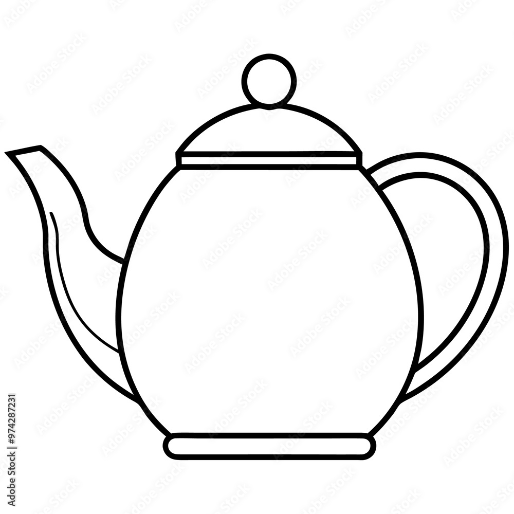 teapot outline coloring book page line art drawing teapot outline coloring book page line art drawing
