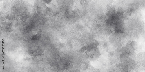 black cloud textured and sky white clouds background with blurred and grunge stains, Abstract old grunge dark gray smoke cloud texture, Grainy and grunge white powder explosion on black background.