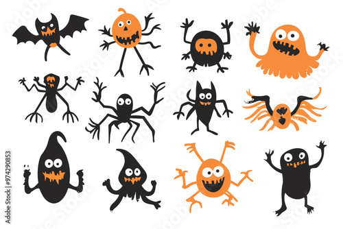 halloween icons set