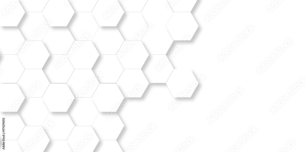 Vector abstract 3d white hexagon realistic mesh cell honeycomb texture. geometric white grid emboss hexagonal background. luxury emboss honeycomb white pattern.
Vector abstract 3d white hexagon realistic mesh cell honeycomb texture. geometric white grid emboss hexagonal background. luxury emboss honeycomb white pattern.