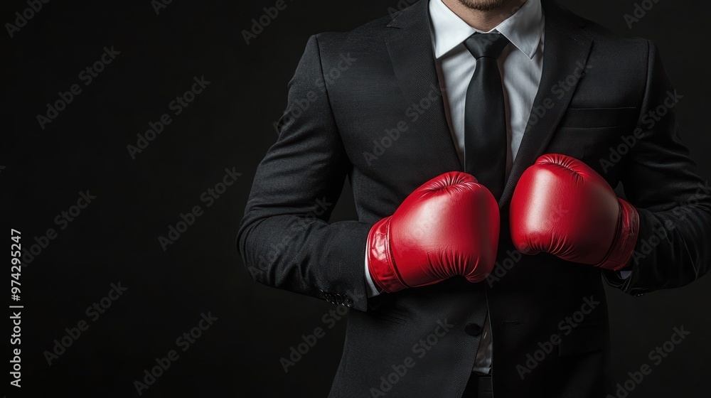 Businessman with Boxing Gloves