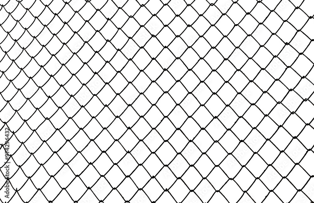 The texture of the metal mesh on a white background. Torn steel, metal mesh with holes The texture of the metal mesh on a white background. Torn steel, metal mesh with holes