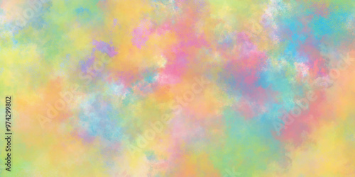 Old watercolor paper background with watercolor splashes, Multi colored pastel background of watercolor, pastel watercolor summer delicate paint of various colors and watercolor stains.