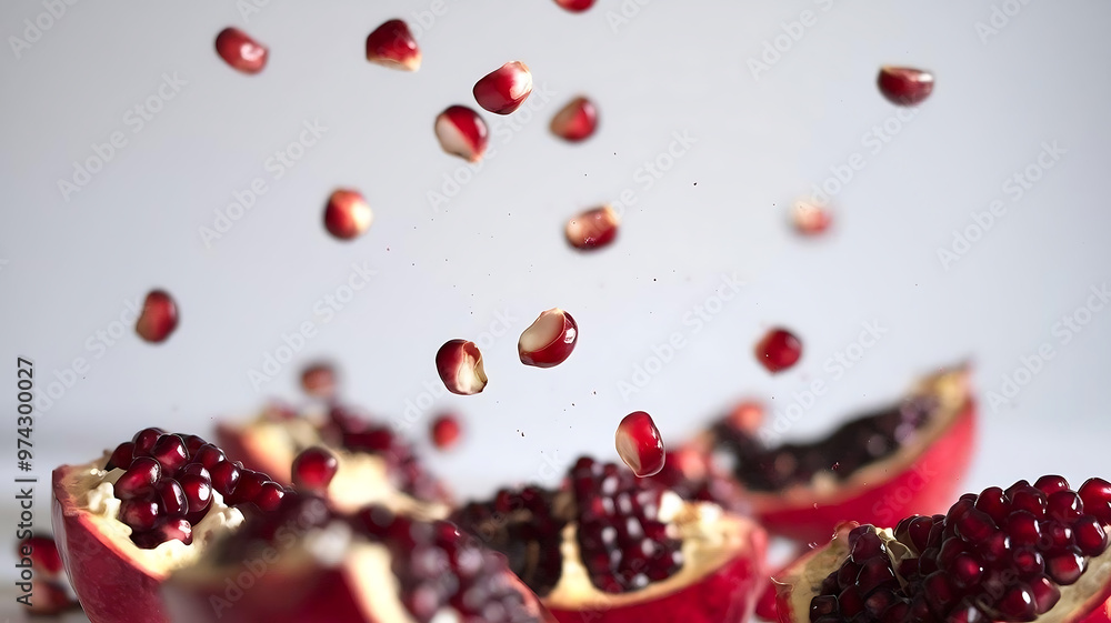pomegranate on a white background pomegranate on a white background