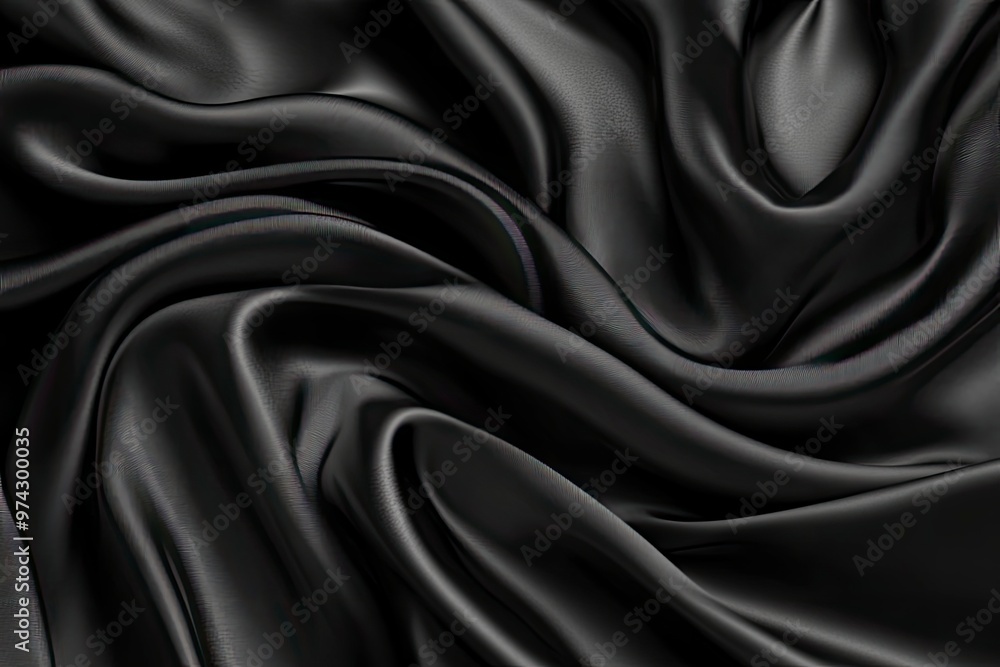 Black gray satin dark fabric texture luxurious shiny that is abstract silk cloth panorama background with patterns soft waves blur beautiful , ai Black gray satin dark fabric texture luxurious shiny that is abstract silk cloth panorama background with patterns soft waves blur beautiful , ai
