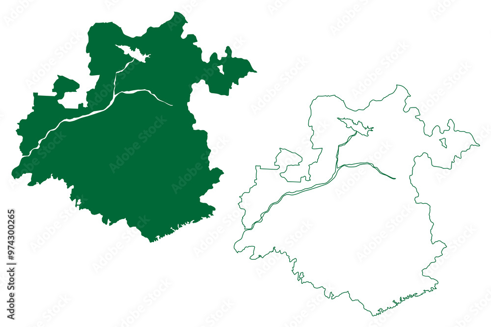 Chhota Udaipur district (Gujarat State, Republic of India) map vector illustration, scribble sketch Chhota Udaipur map Chhota Udaipur district (Gujarat State, Republic of India) map vector illustration, scribble sketch Chhota Udaipur map