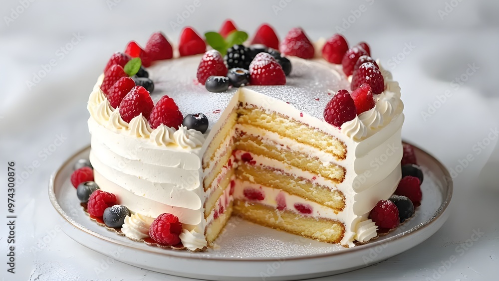 cake with berries cake with berries