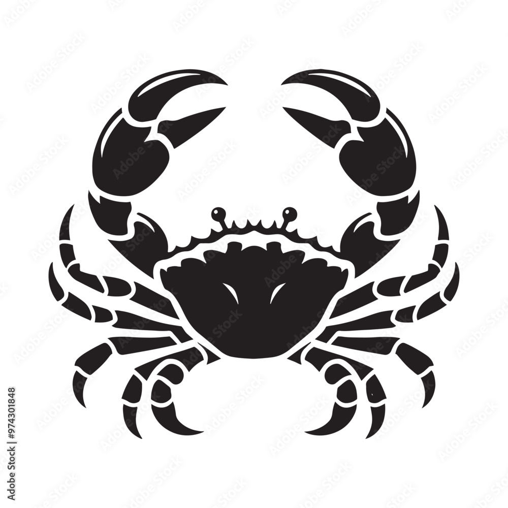 Elegant crab silhouette for diverse artistic applications - Crab black vector
Elegant crab silhouette for diverse artistic applications - Crab black vector