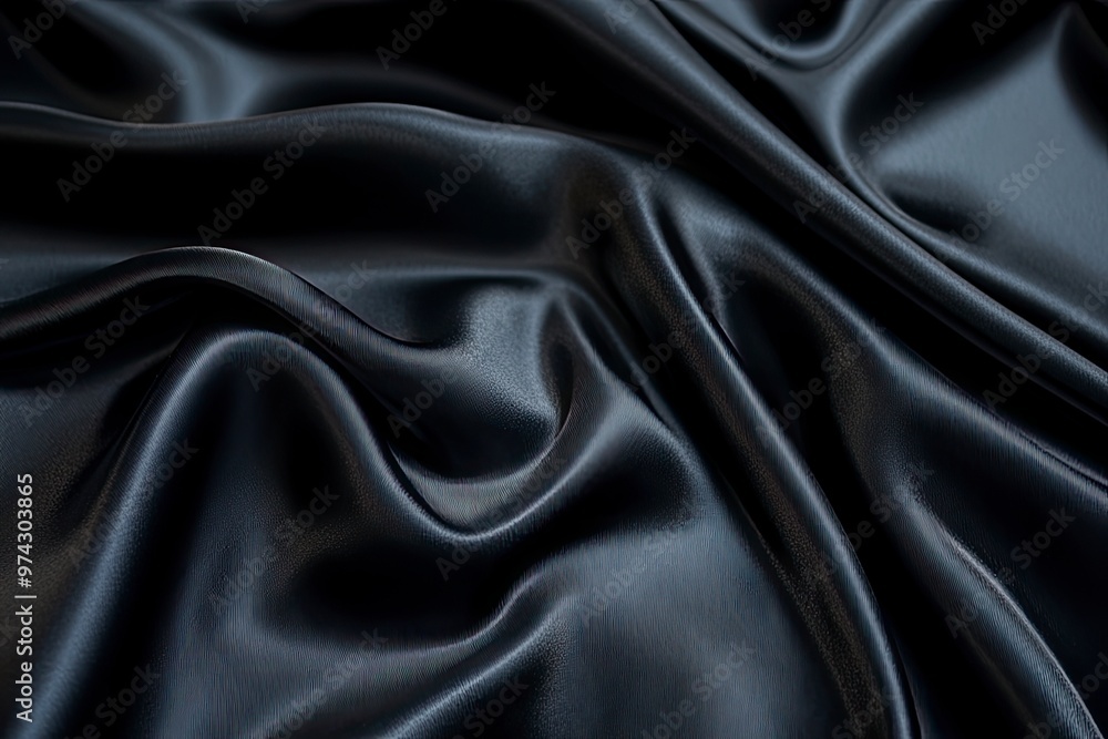 Black gray satin dark fabric texture luxurious shiny that is abstract silk cloth panorama background with patterns soft waves blur beautiful , ai Black gray satin dark fabric texture luxurious shiny that is abstract silk cloth panorama background with patterns soft waves blur beautiful , ai