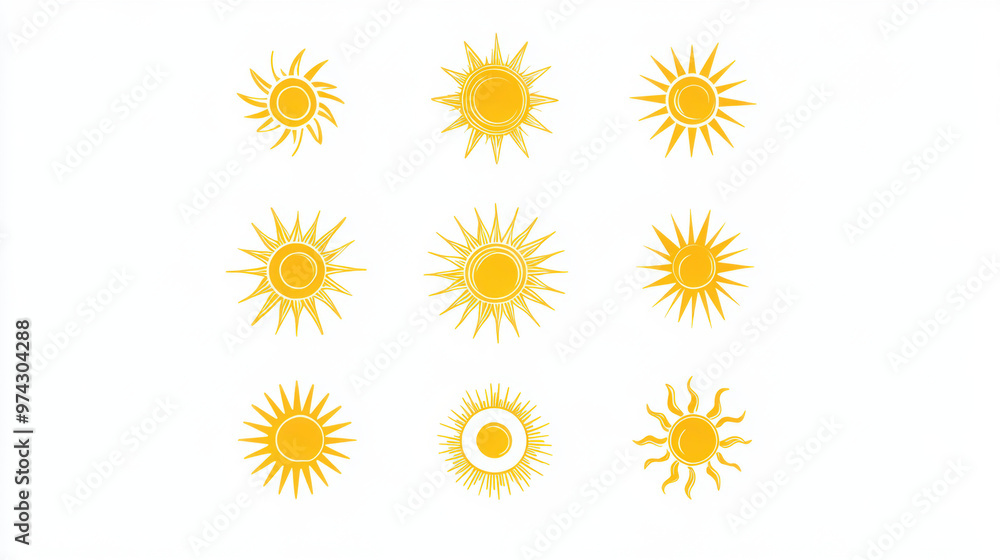 Sun Icon Set. Sun Icon Set.