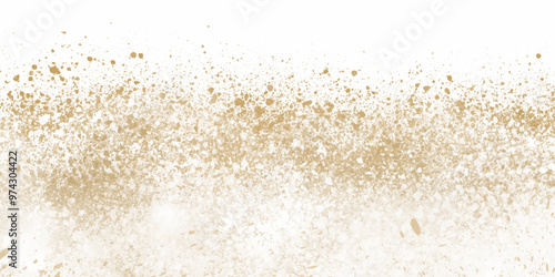 gold brown powder explosion on white background. Colorful dust explode. brown isolated on white background. Graphic design element style concept for banner, flyer, poster, 