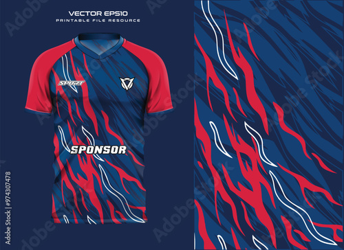 T-shirt jersey design.mockup, sport shirt template design for soccer jersey, football kit. Vector Illustration