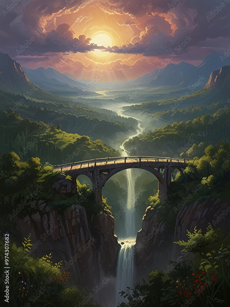 Fototapeta premium bridge over the river