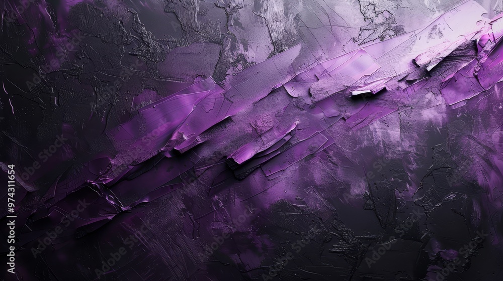 Fototapeta premium Abstract purple and black textured background.