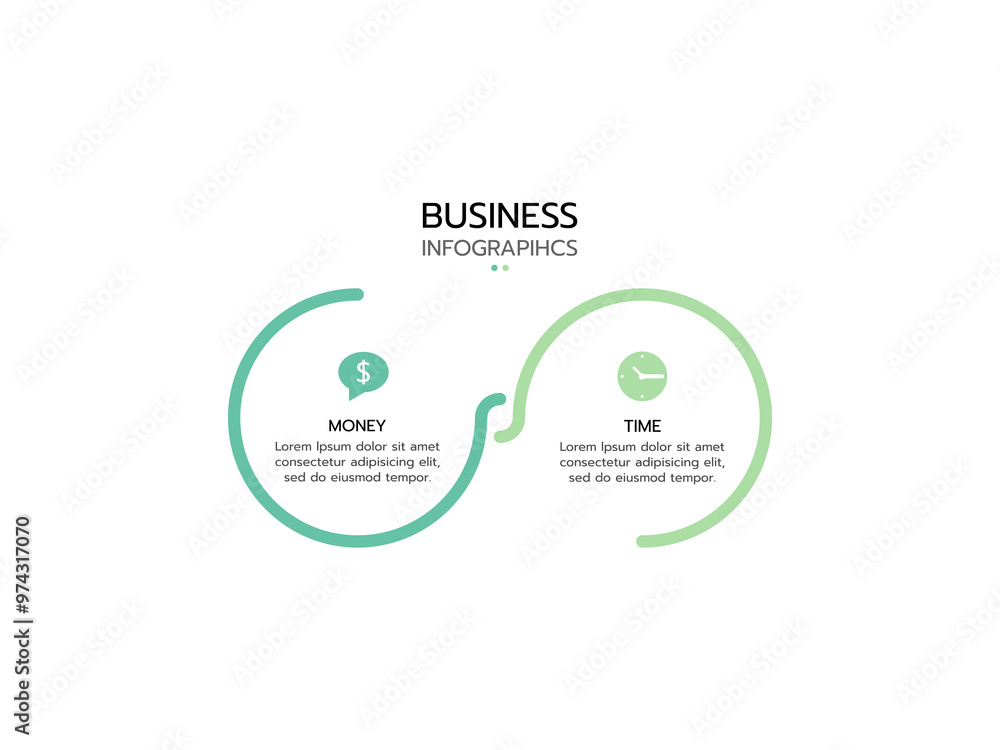 Two infographics element. Business concept with 2 options, steps or processes. data visualization. Vector illustration. Two infographics element. Business concept with 2 options, steps or processes. data visualization. Vector illustration.
