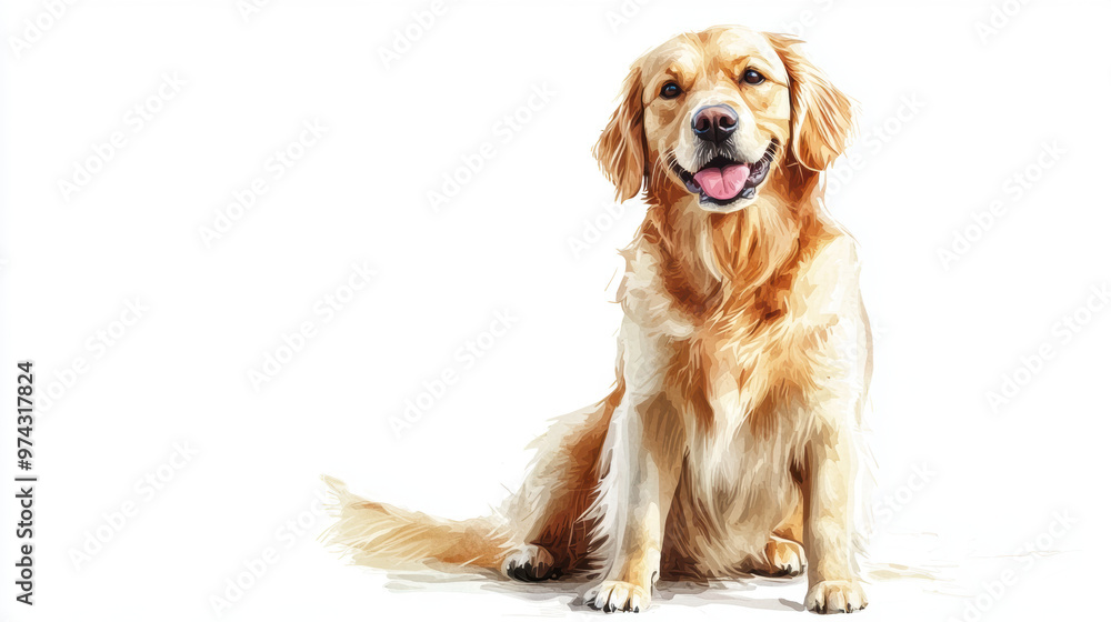 Golden Retriever Portrait. Golden Retriever Portrait.