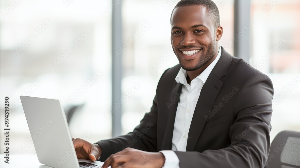 Business man smiling Business man smiling