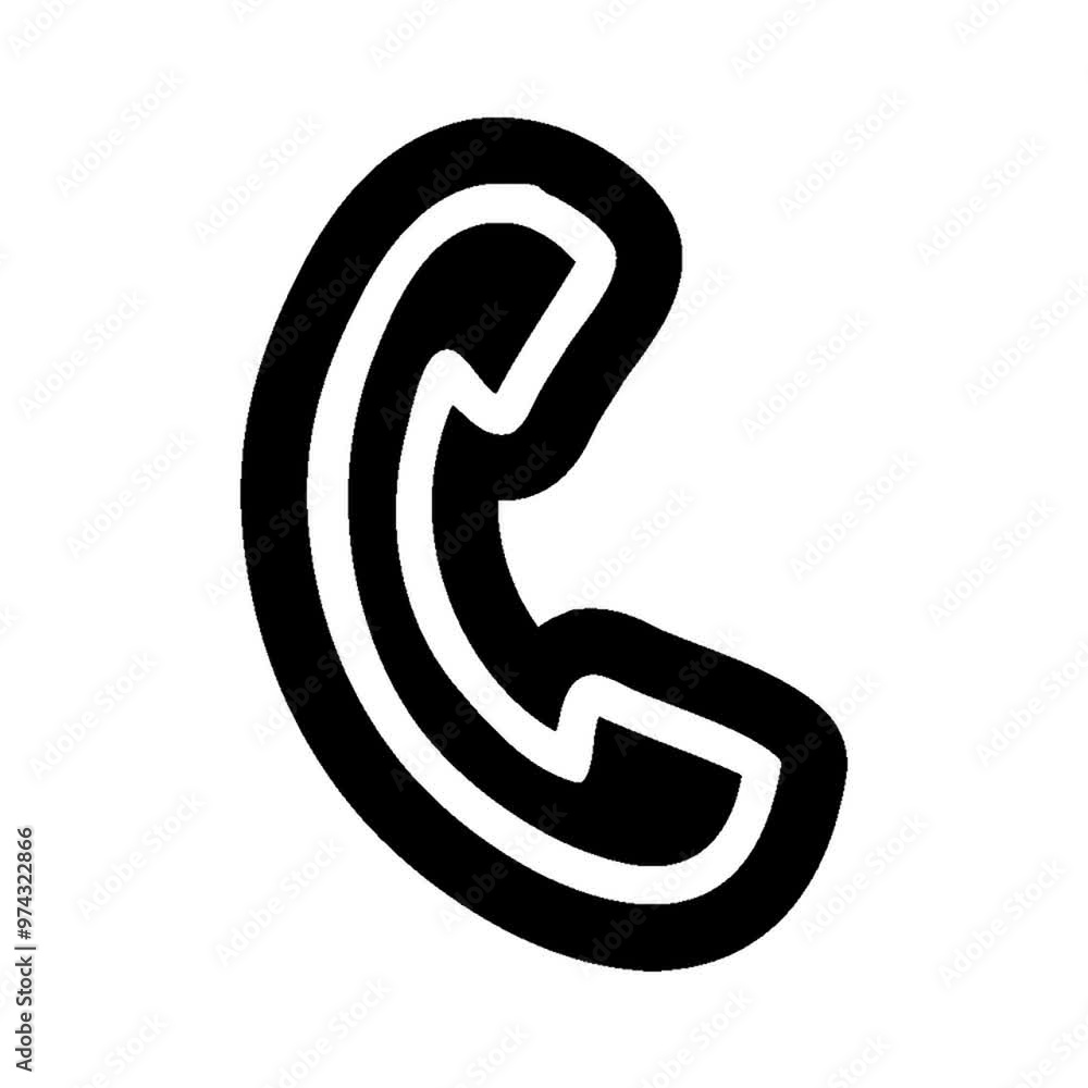 telephone handset symbol icon telephone handset symbol icon