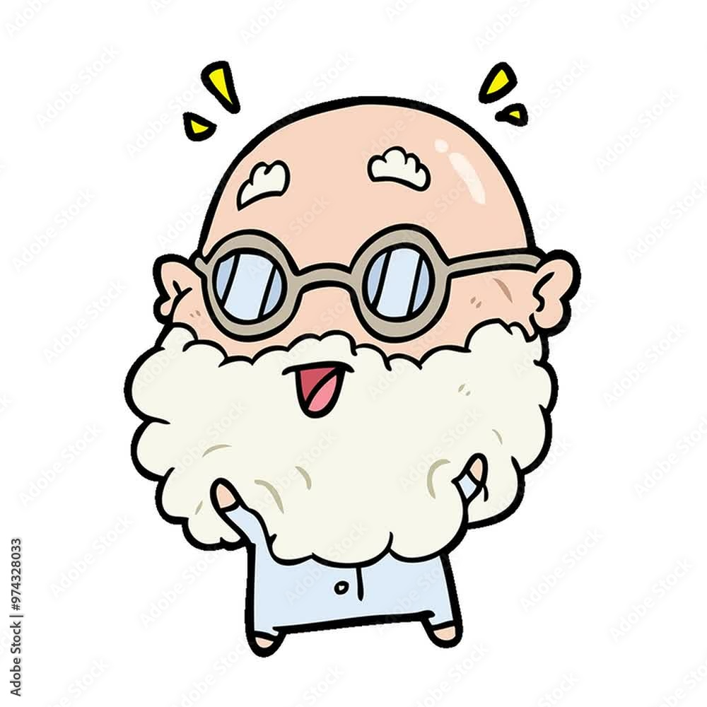 cute cartoon surprised old man cute cartoon surprised old man