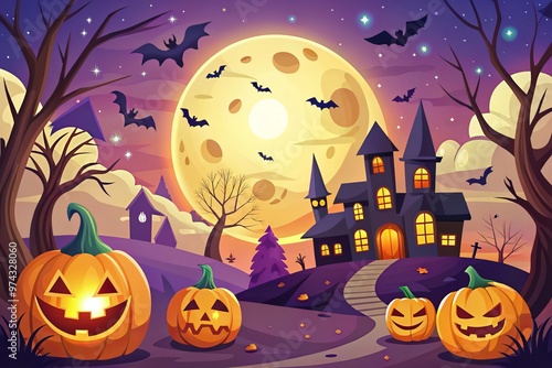 halloween backgrounds animation colorful illustrations