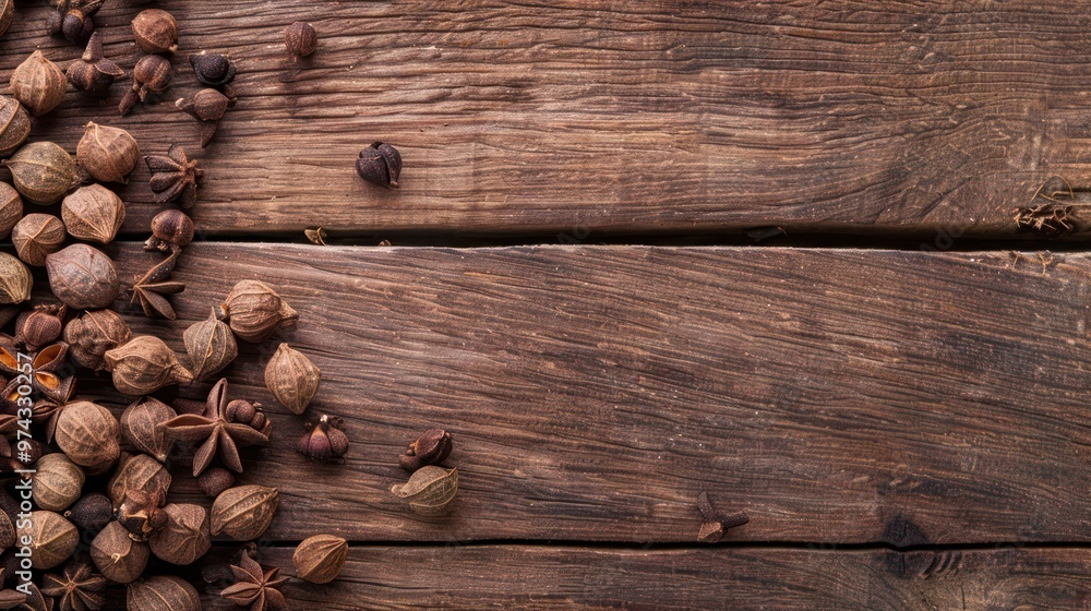 Spices on a Wooden Background Spices on a Wooden Background