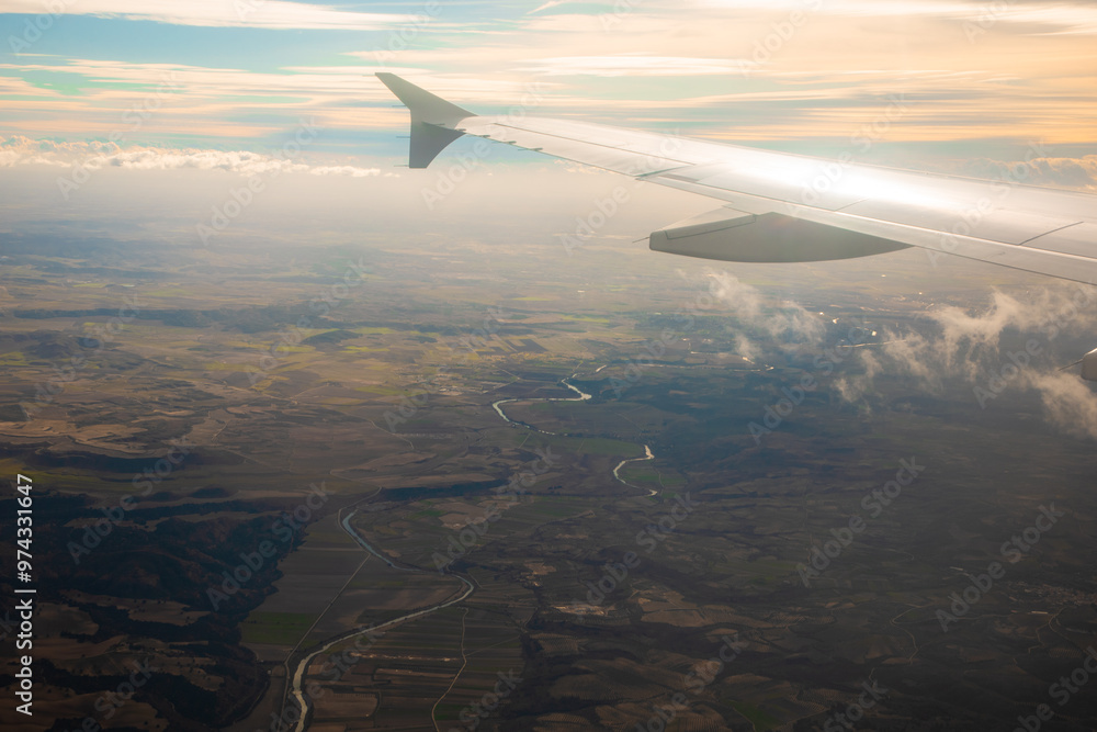 Obraz premium Dublin, Ireland - Flying over the city