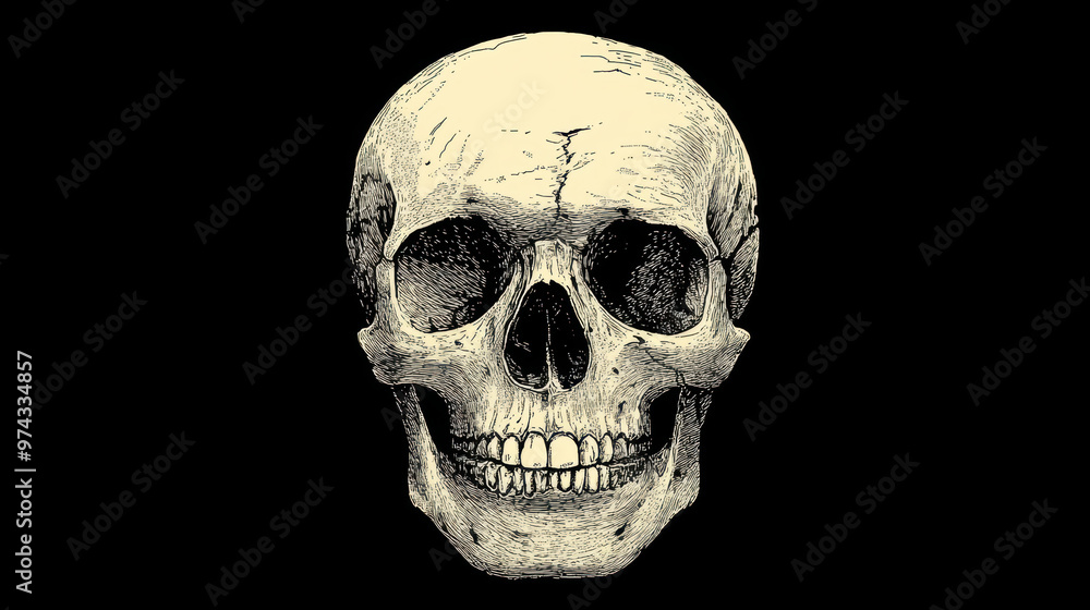 Human Skull Illustration. Human Skull Illustration.