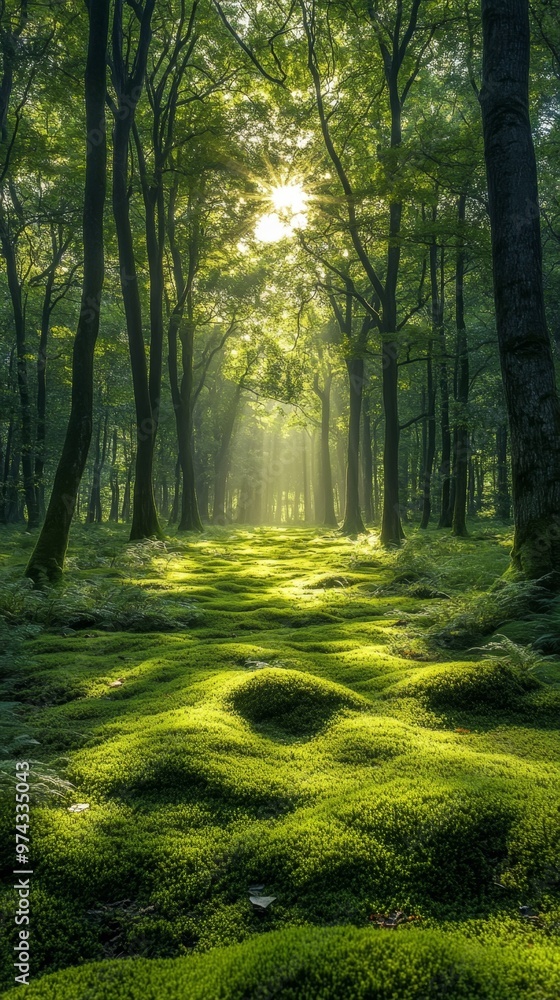 Obraz premium Enchanted Forest Sunrise