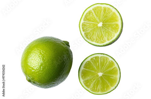 lime slice on a transparent background