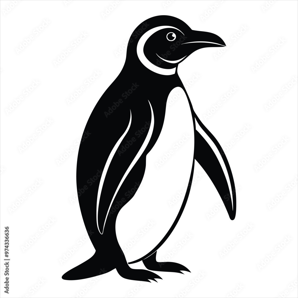 Obraz premium Penguin silhouette vector