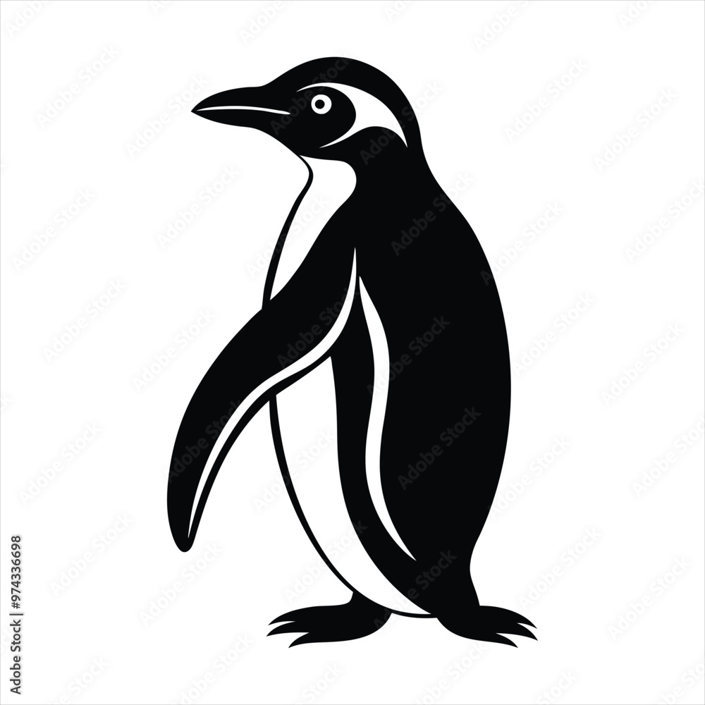 Obraz premium Penguin silhouette vector
