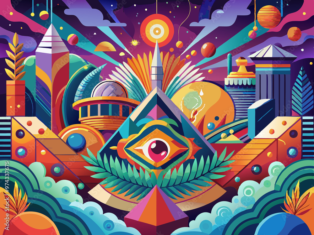 Fototapeta premium Geometic abstract texture background wallpaper modern graphic design