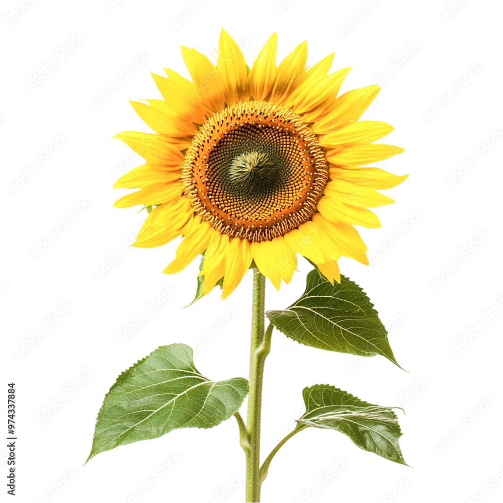 Obraz premium Sunflower isolated on transparent background