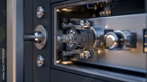 Close-up of a Bank Vault Door