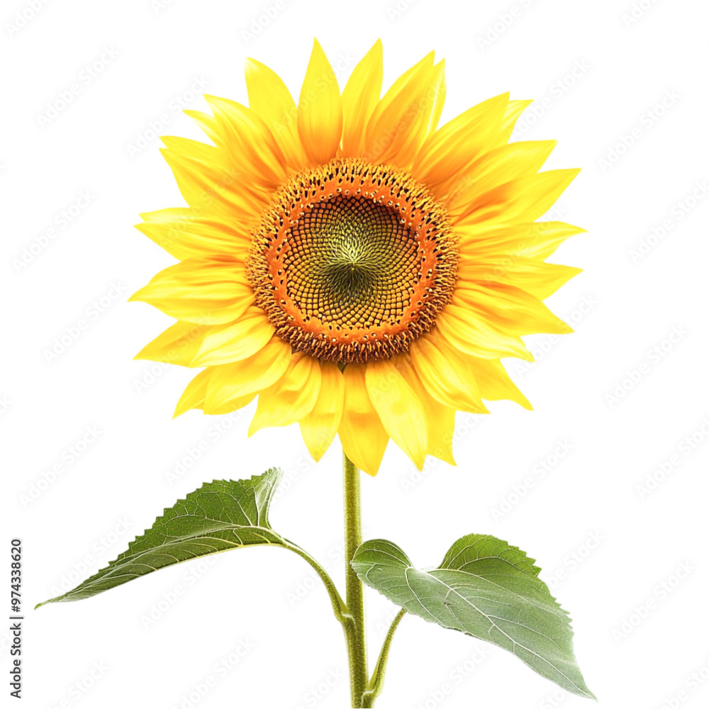 Obraz premium Sunflower isolated on transparent background