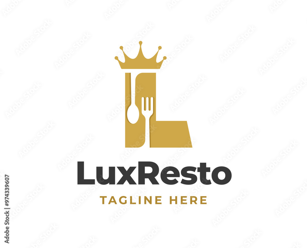 Initial L letter logo with fork and spoon icon for restaurant logo vector illustration Initial L letter logo with fork and spoon icon for restaurant logo vector illustration